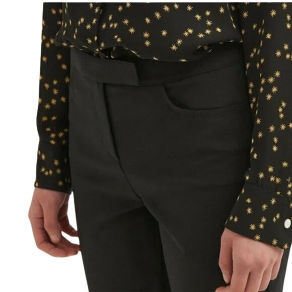 Theory Crop Double Stretch Pants Black Size 12 - Picture 3 of 14